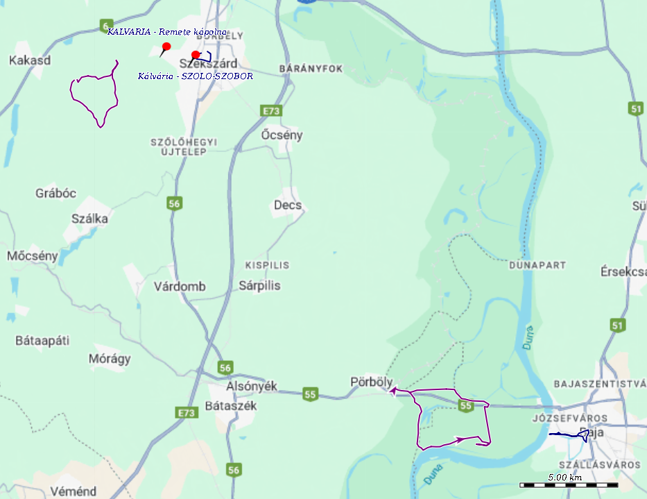 Szekszárd ‒ Gemenc áttekintő térkép